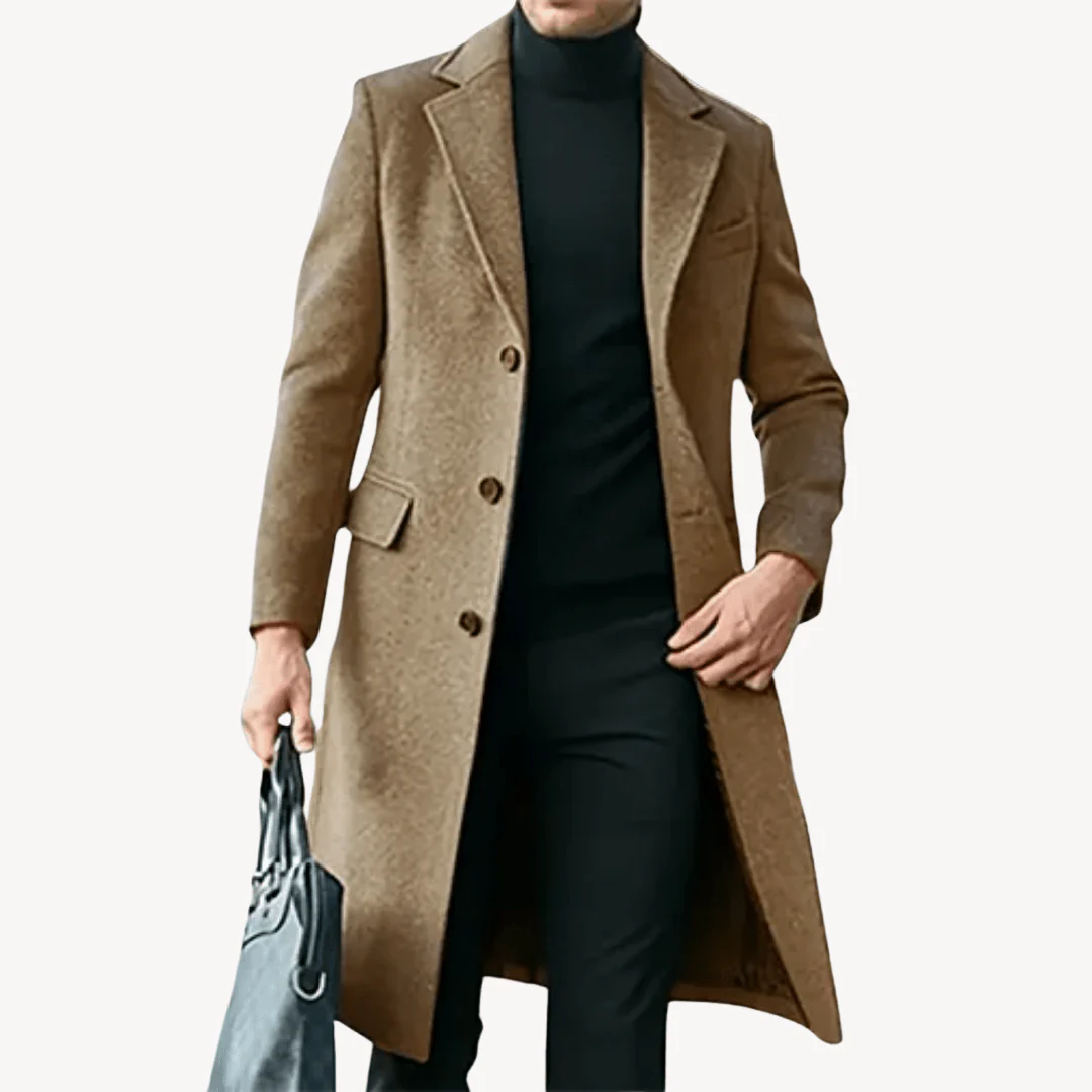Uriel | Classic wool coat with lapel collar - Image 2