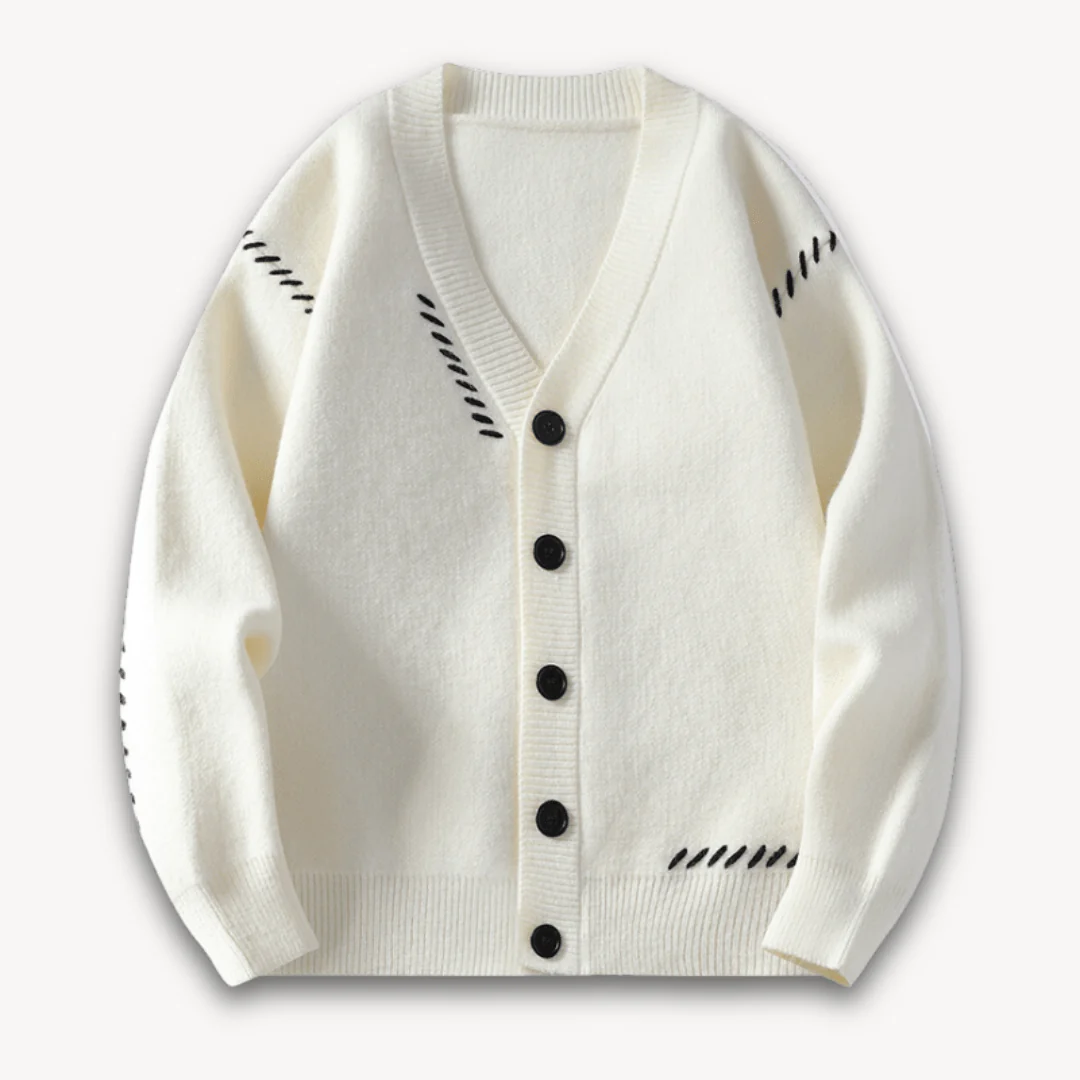 Vadim | Soft knitted cardigan with button closure - Image 8