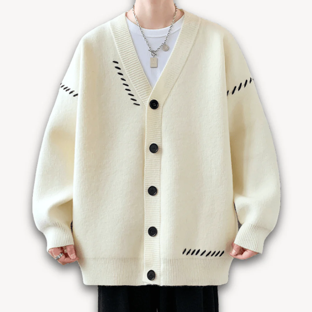 Vadim | Soft knitted cardigan with button closure - Image 9