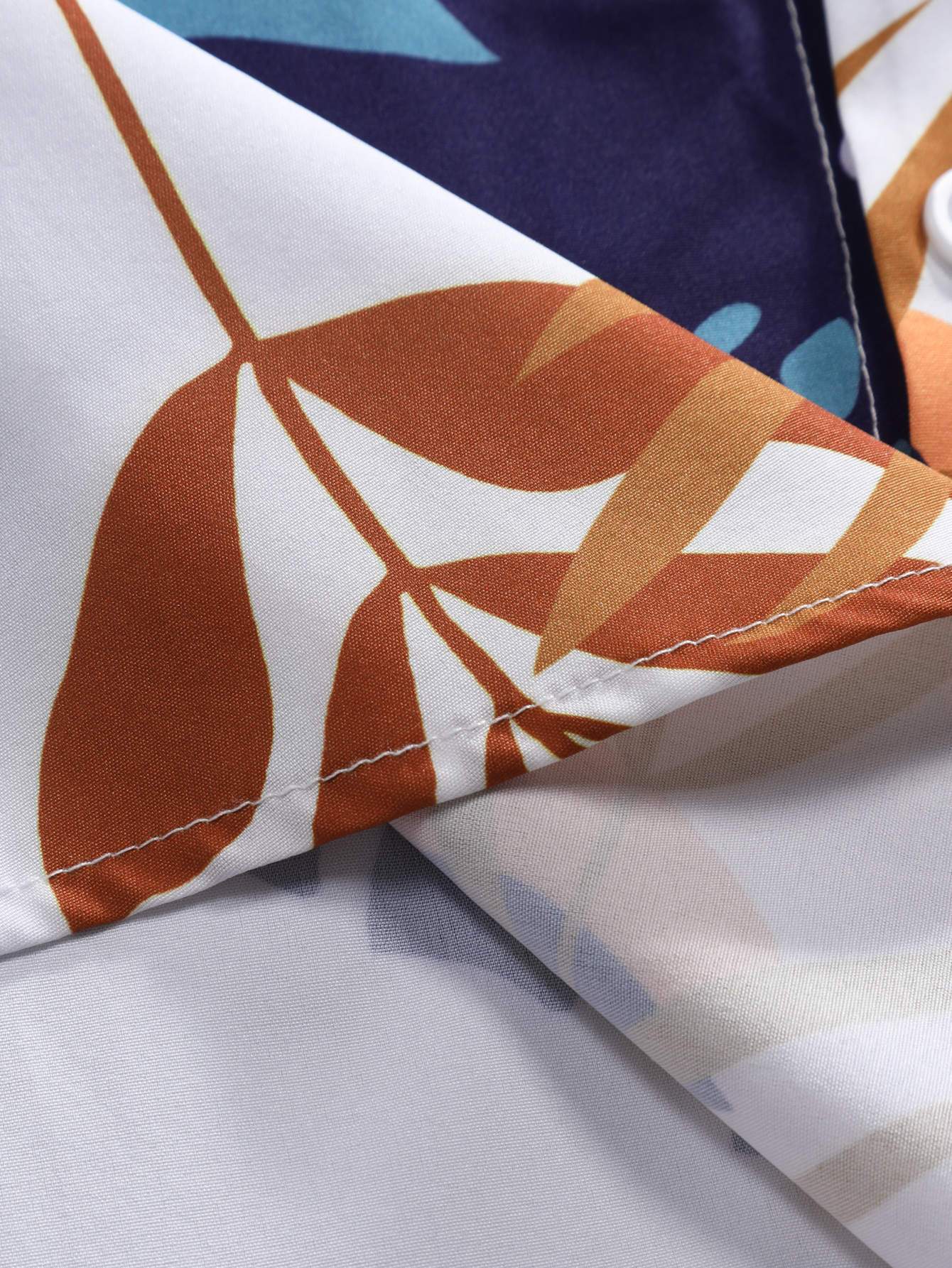 Valdemar® | Colorful Leaf Print Button Up Shirt - Image 10
