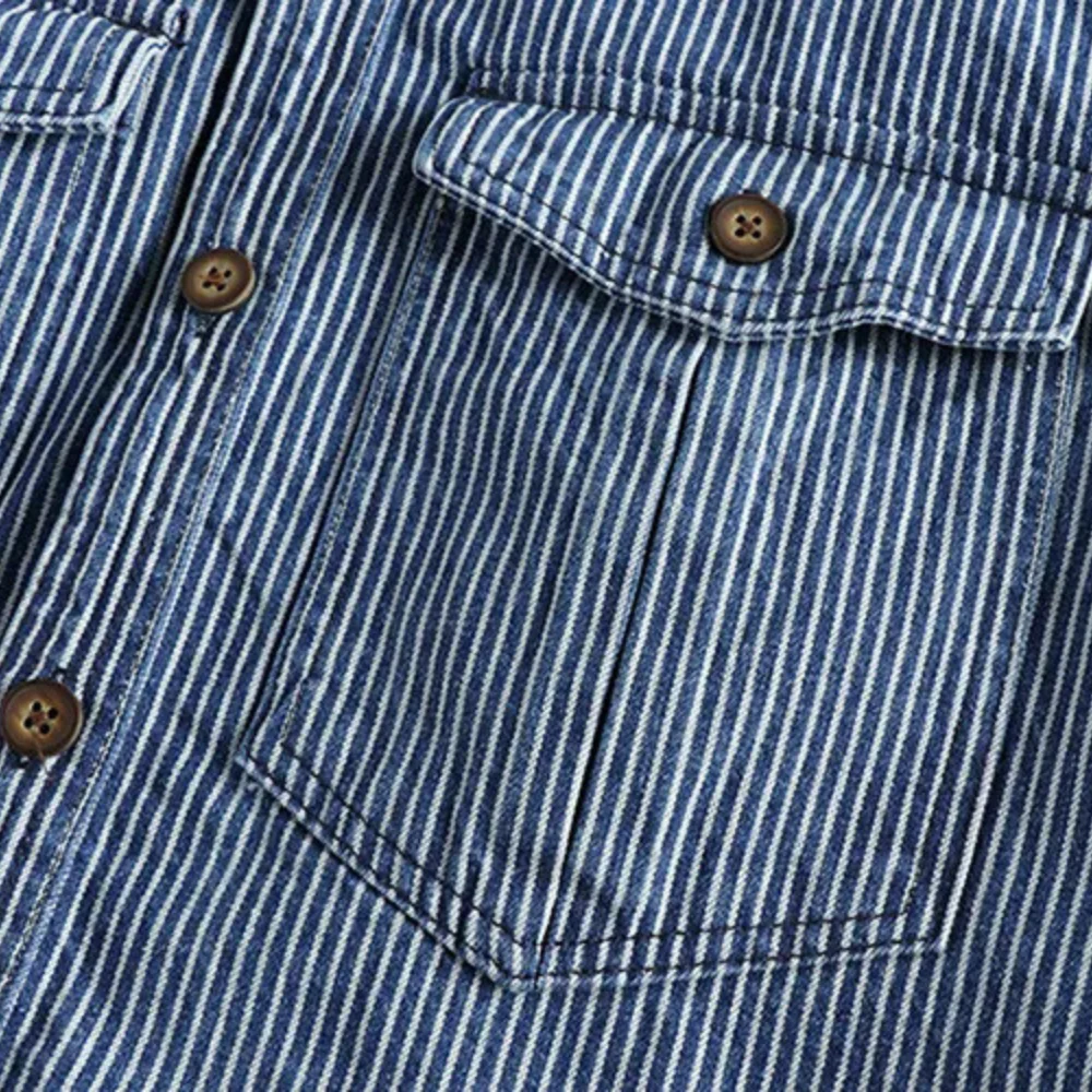 Valdemar® | Fashionable striped men's shirt made of denim - Image 2