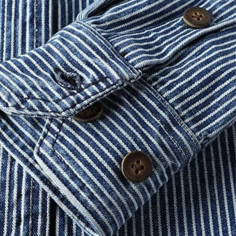 Valdemar® | Fashionable striped men's shirt made of denim - Image 3