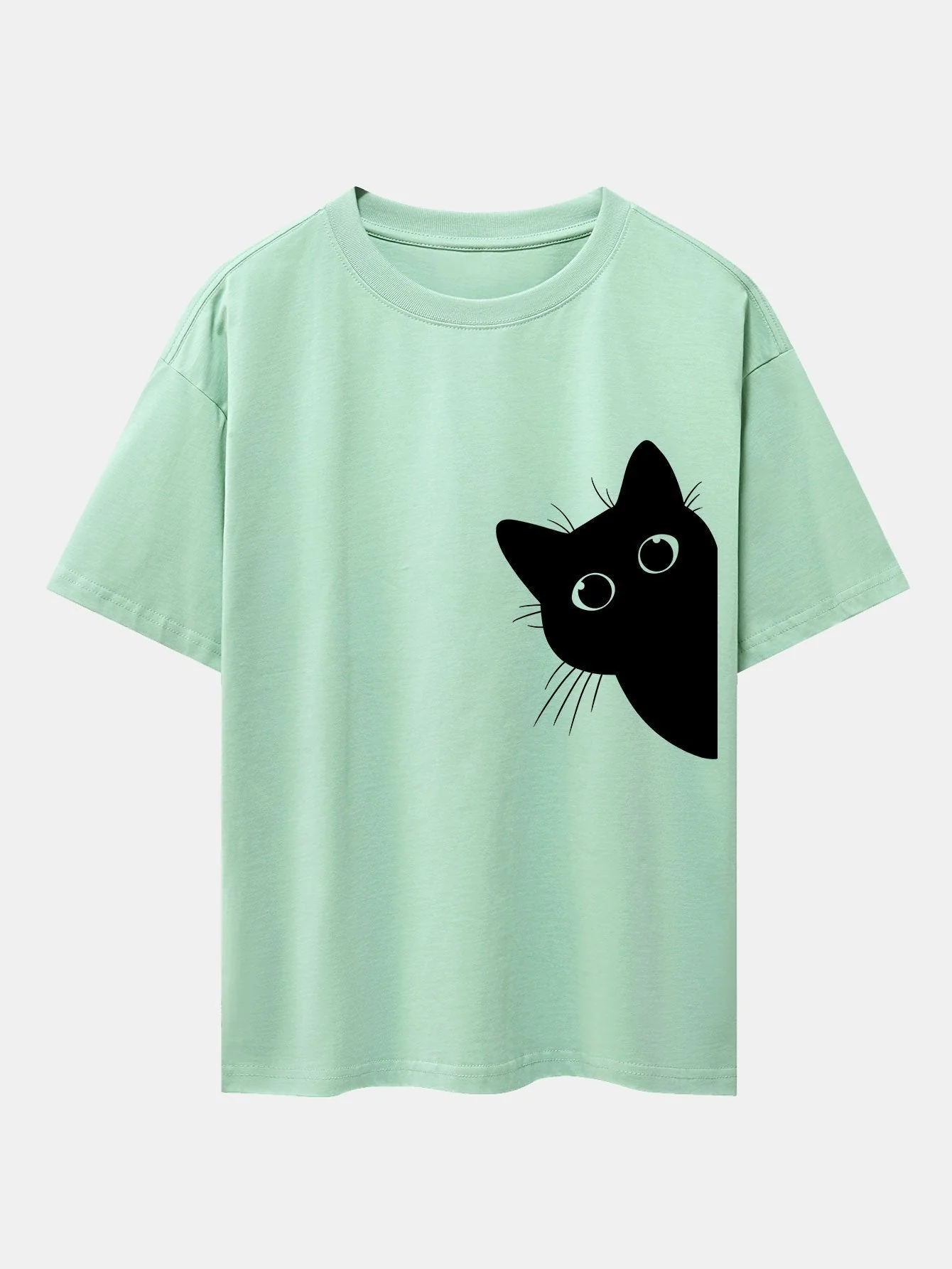 Valentino® | Black Cat Print Drop Shoulder Oversize T-Shirt - Image 11