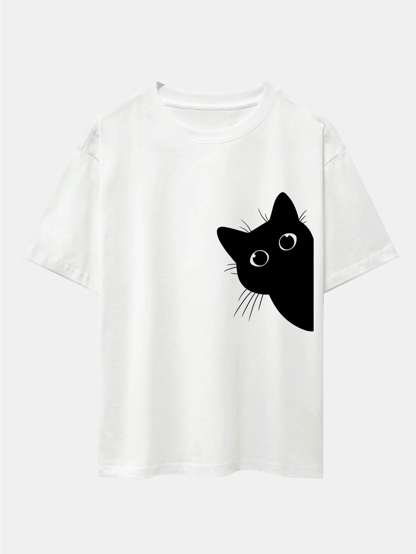 Valentino® | Black Cat Print Drop Shoulder Oversize T-Shirt - Image 2