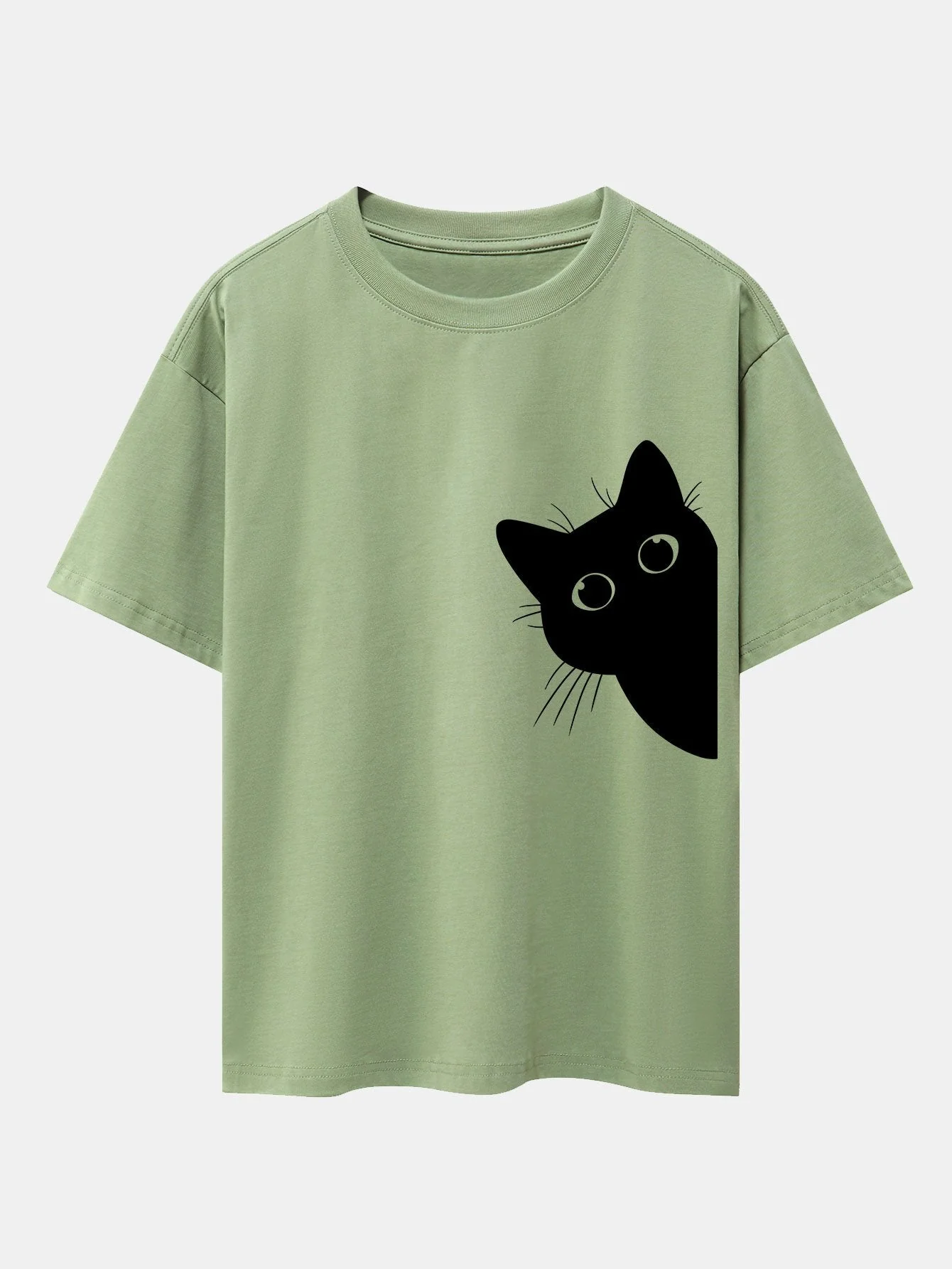 Valentino® | Black Cat Print Drop Shoulder Oversize T-Shirt - Image 7