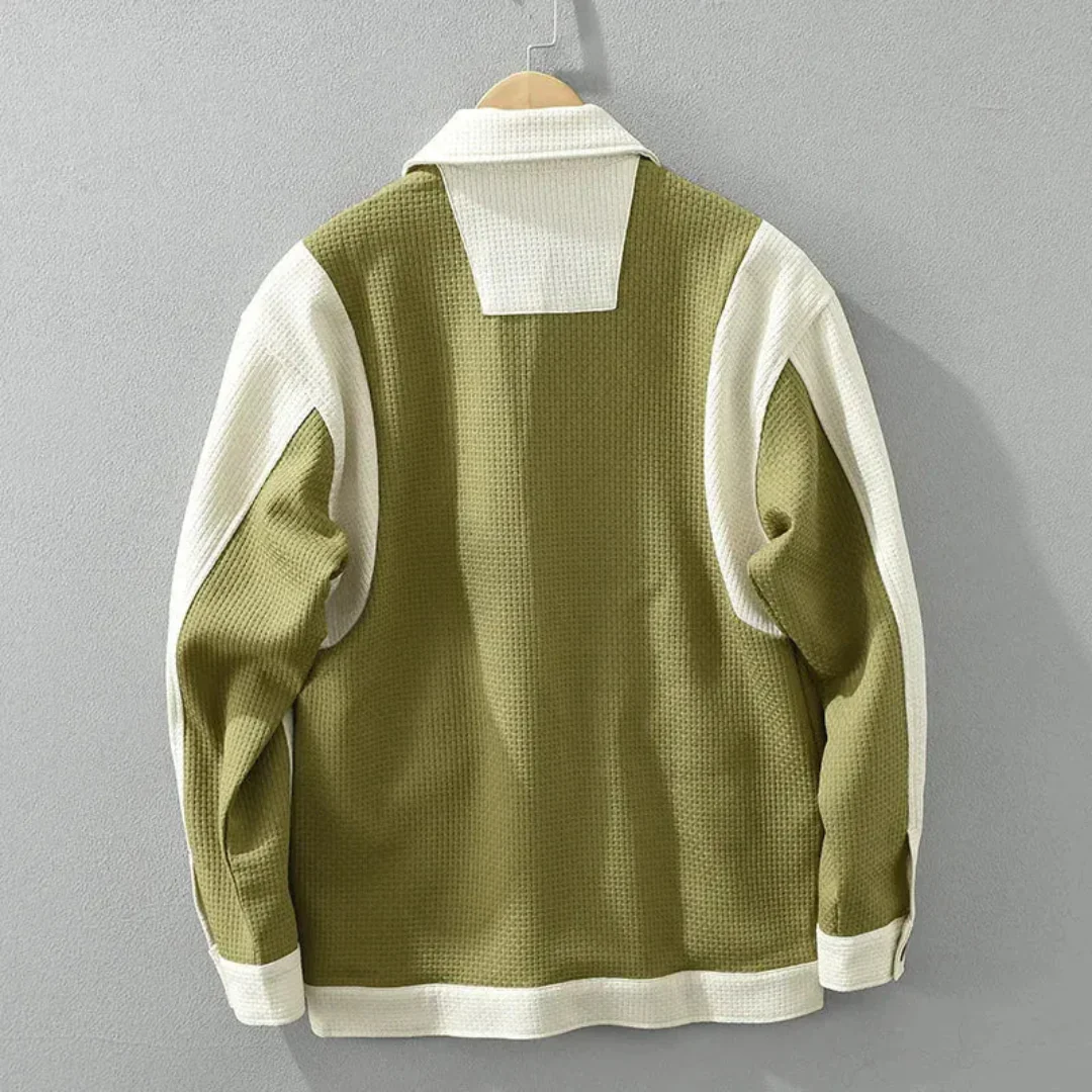 Valerio | Tone Waffle Textured Jacket - Image 2