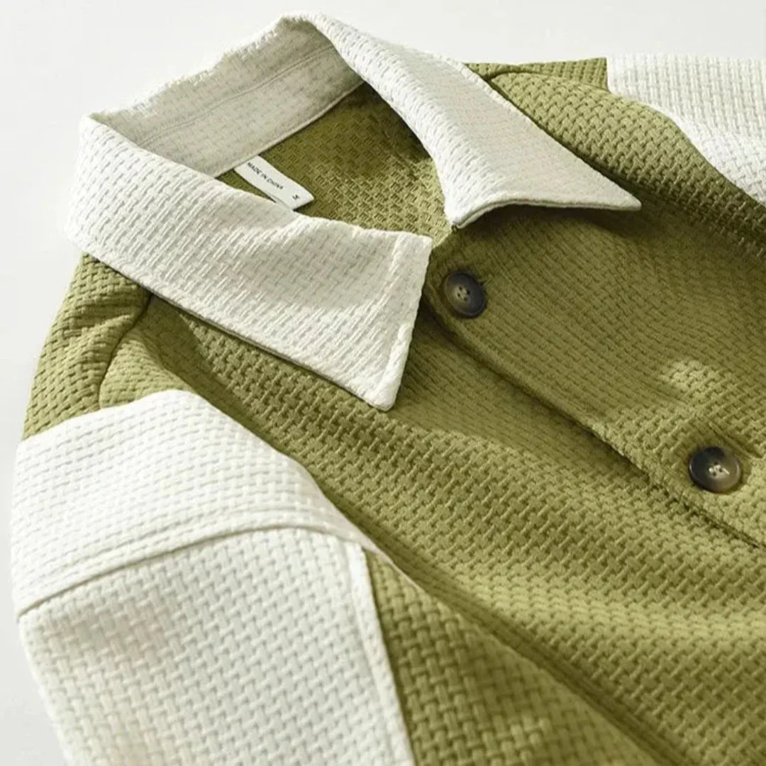 Valerio | Tone Waffle Textured Jacket - Image 3