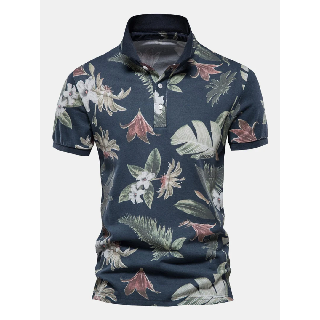 Vance® | Floral Polo Shirt For Men - Image 3