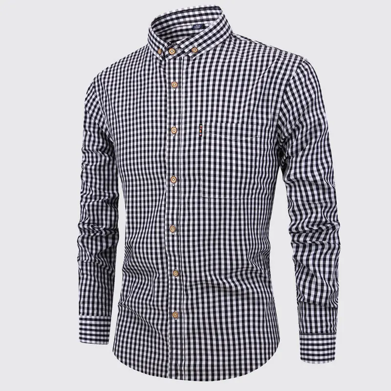 Vance | Elegant Plaid Cotton Shirt - Image 4