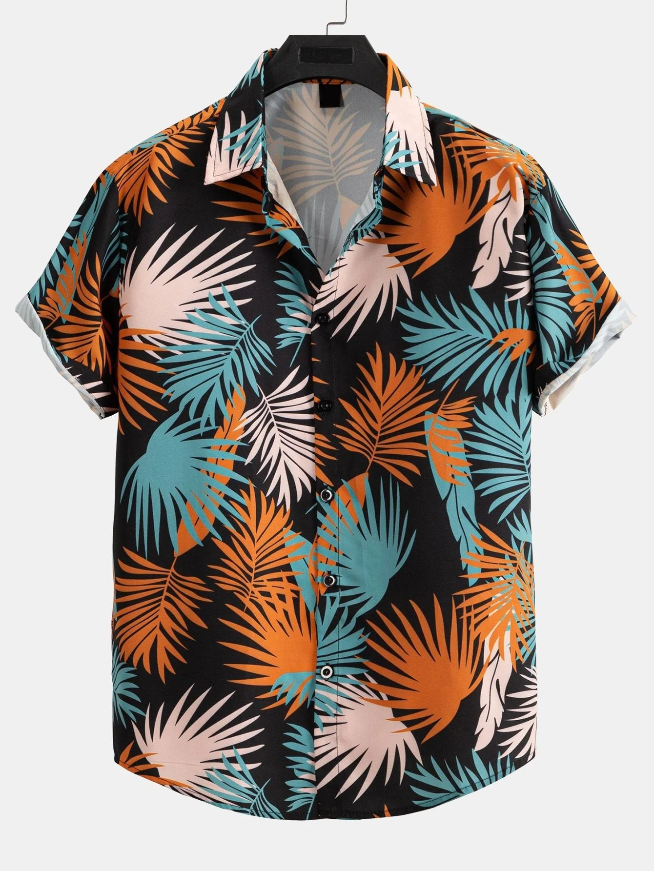 Venancio® | Leaf Print Button Up Shirt - Image 3
