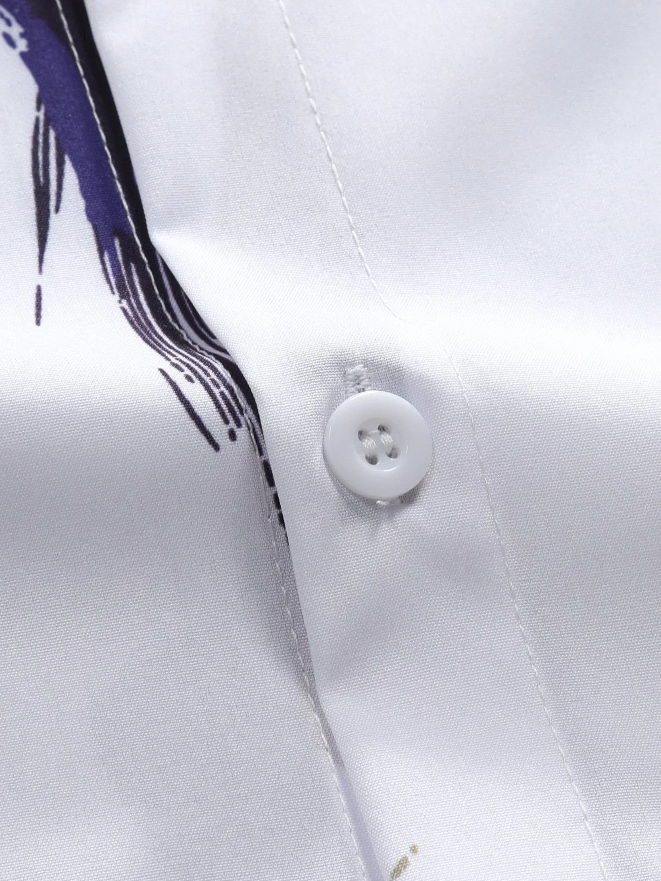 Ventura® | Brushstroke Print Button Up Shirt - Image 4