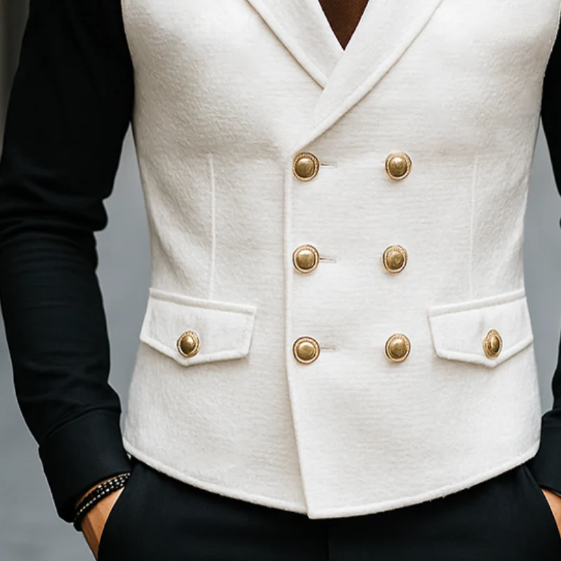 Vernon | Men'S Vintage Casual Double Breasted Vest - Image 3
