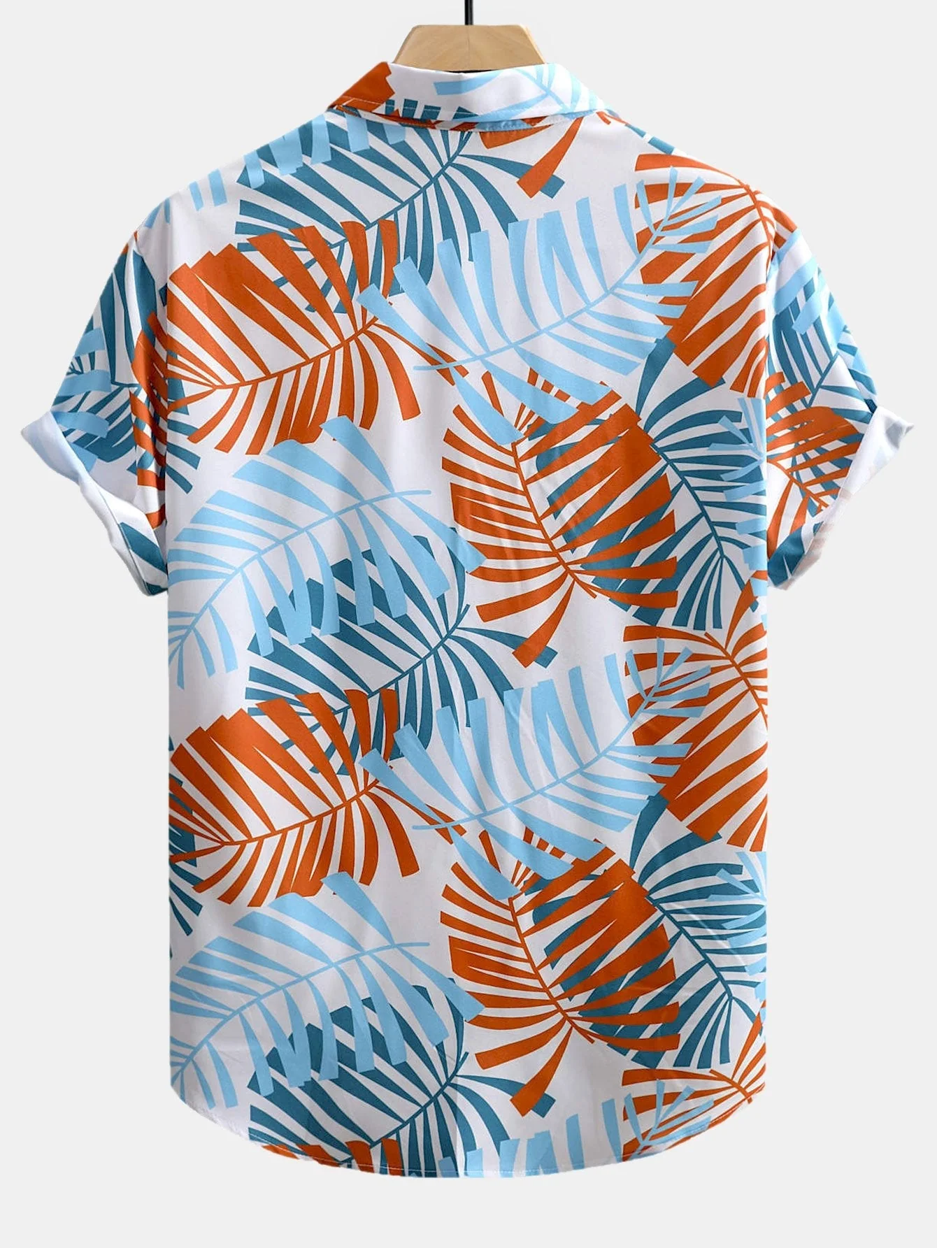 Vicente® | Leaf Print Button Up Shirt - Image 2