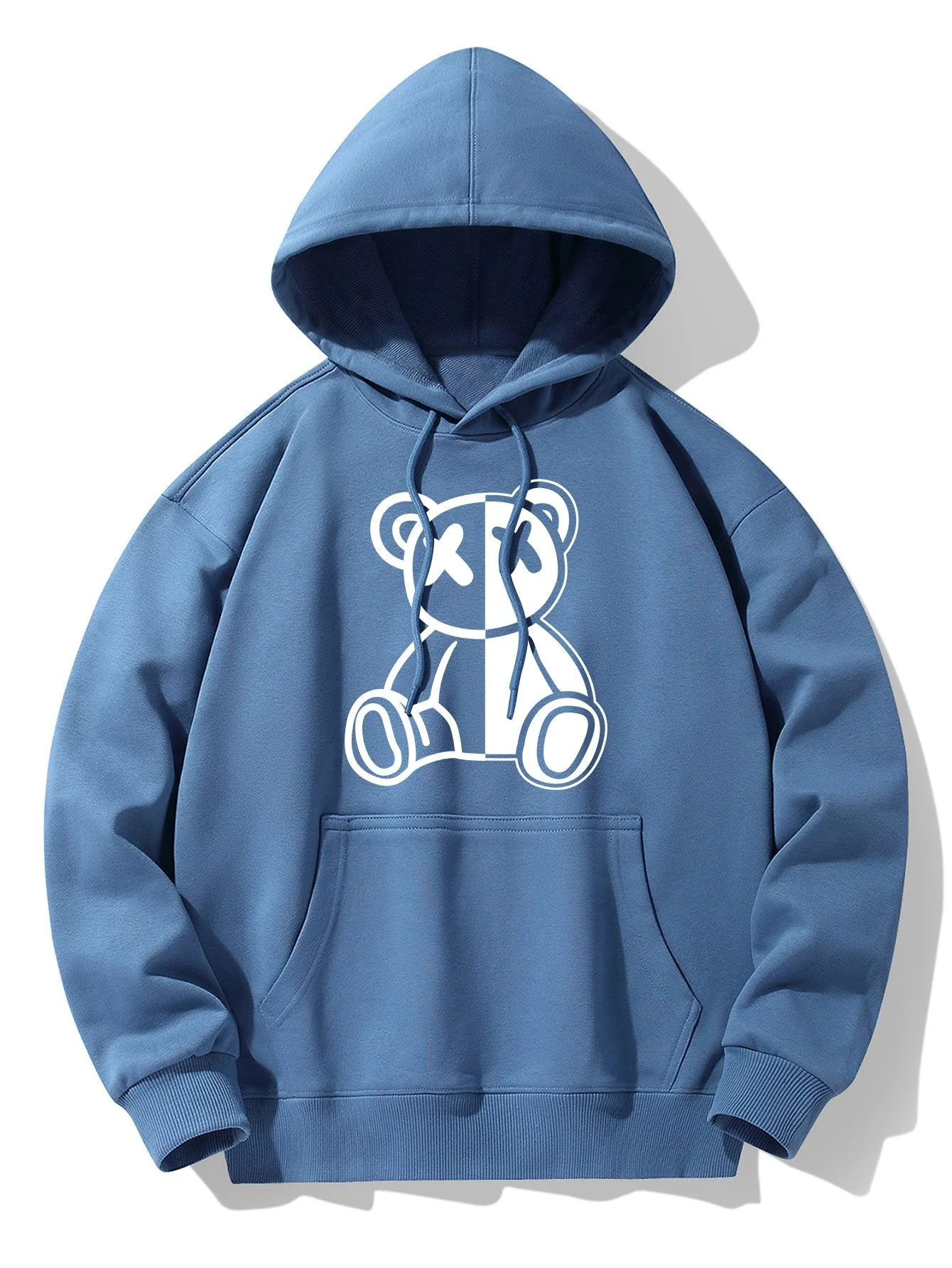 Vicente | Bear Print Drop Shoulder Relaxed Hoodie - Image 12