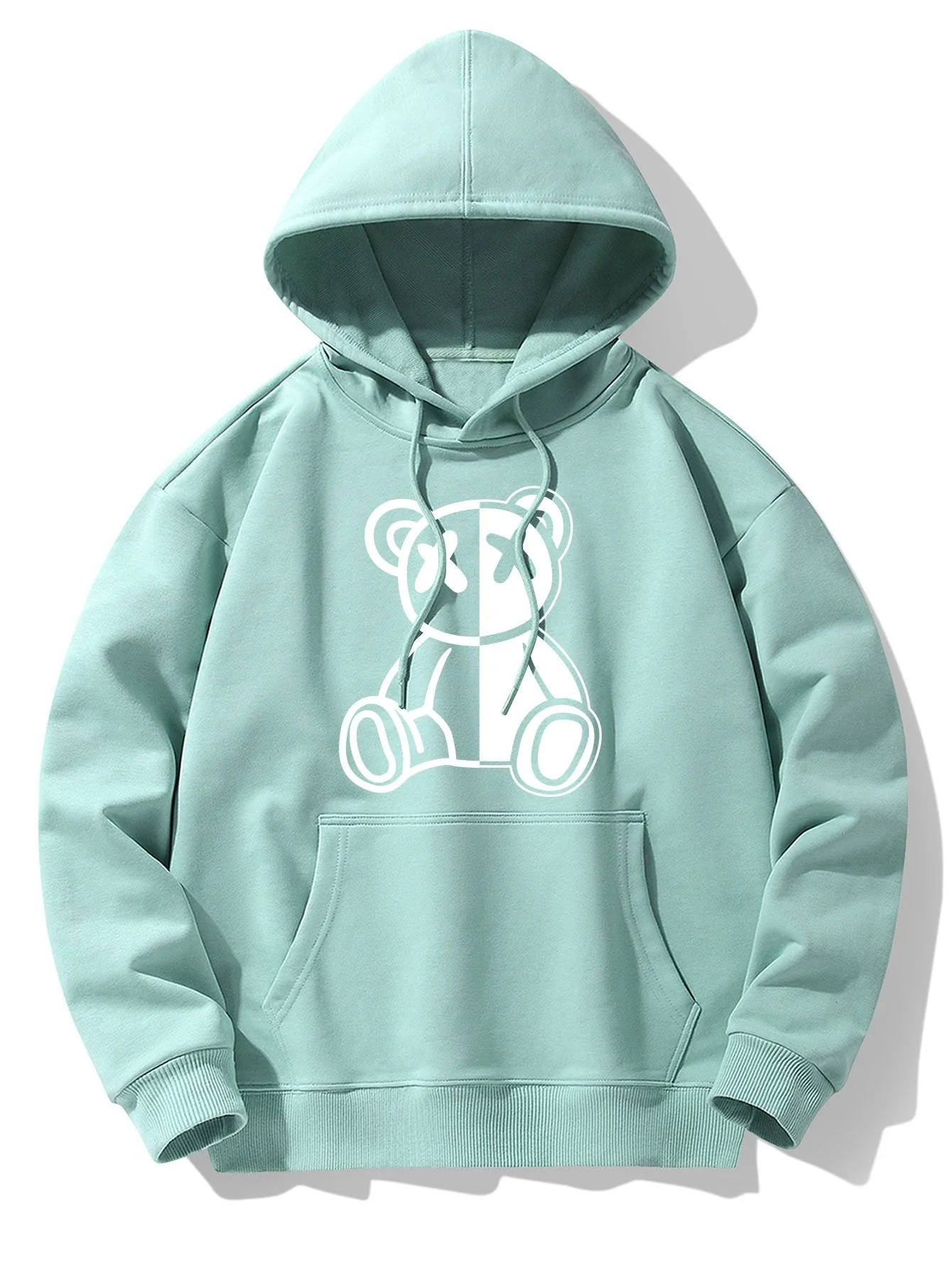 Vicente | Bear Print Drop Shoulder Relaxed Hoodie - Image 9