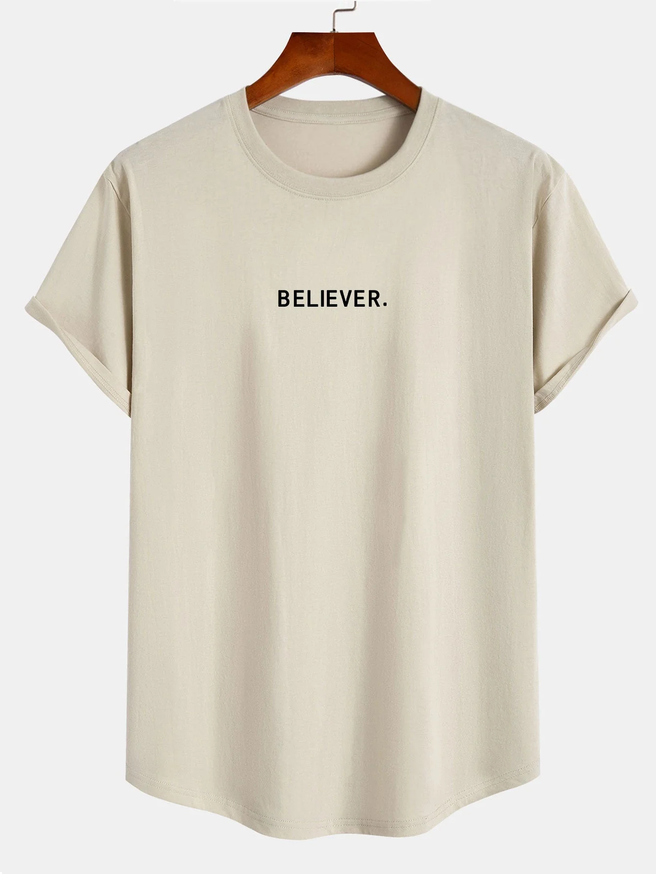 Víctor® | Print Cotton Arc Hem T-Shirt - Image 2