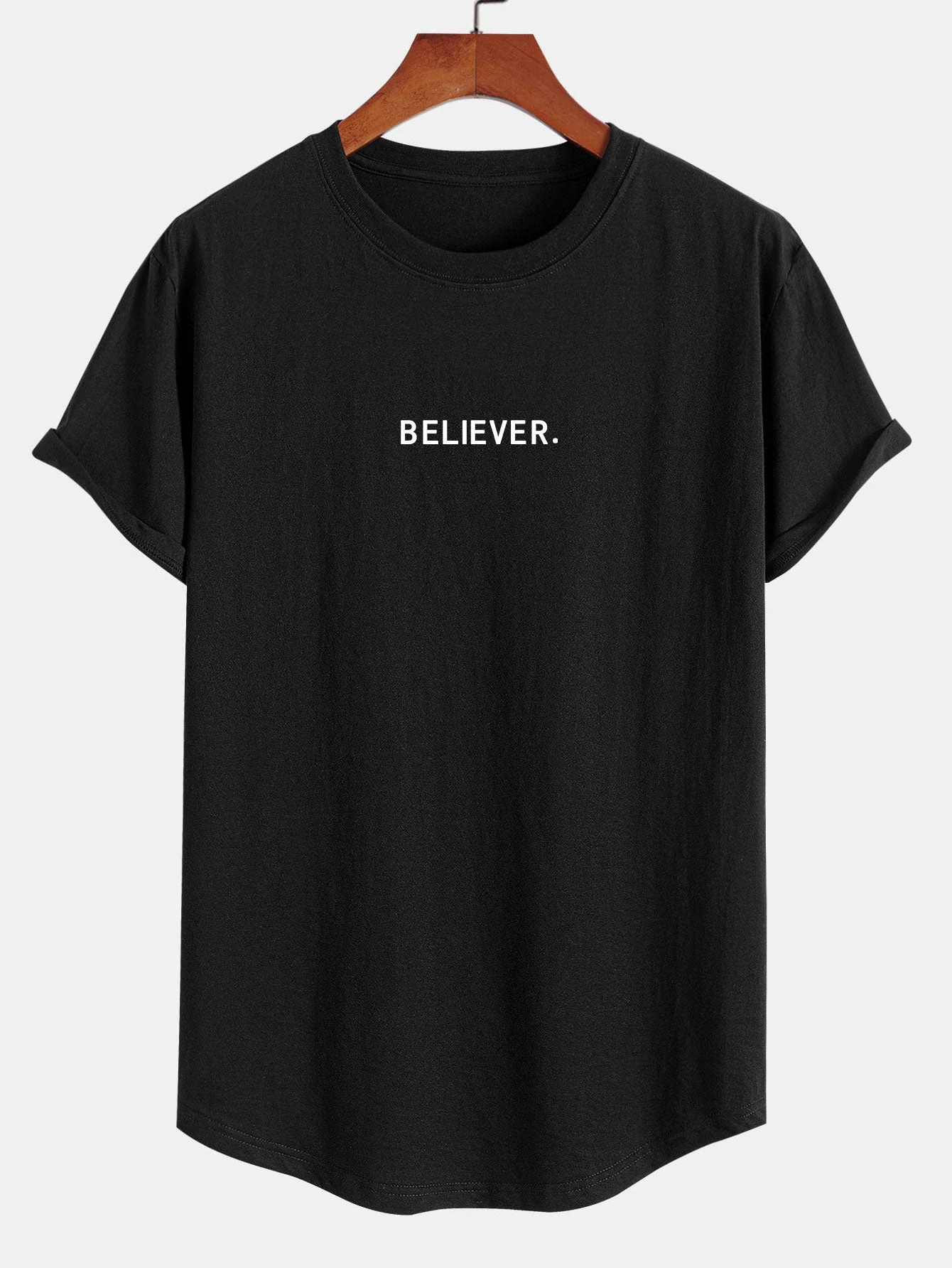 Víctor® | Print Cotton Arc Hem T-Shirt - Image 3