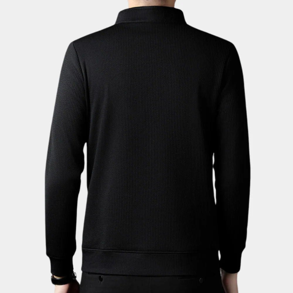 Victoriano® | Elegant men's T-shirt with partial zip - Image 4