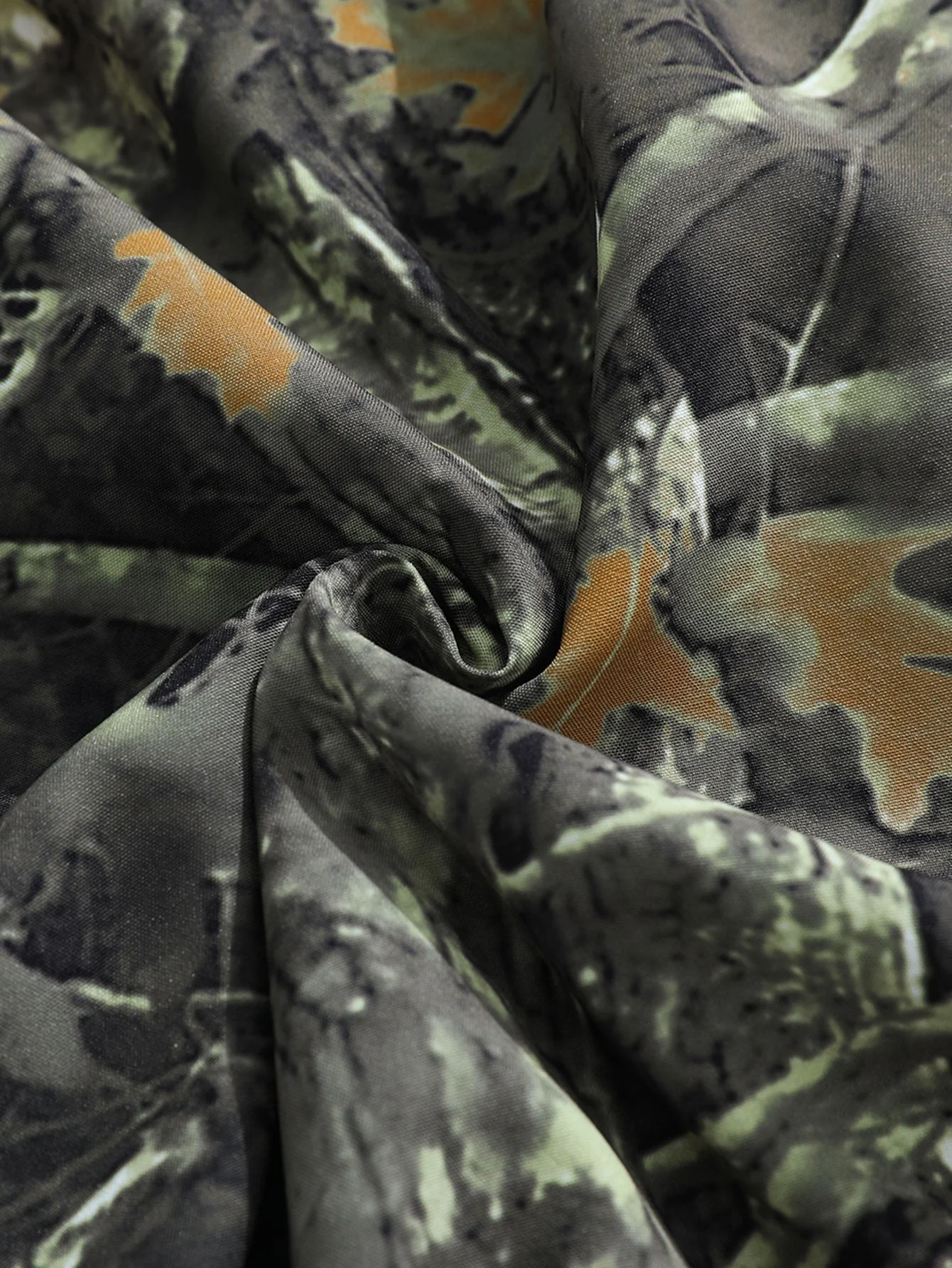 Victorius | Forest Camo Print Drawstring Shorts - Image 6