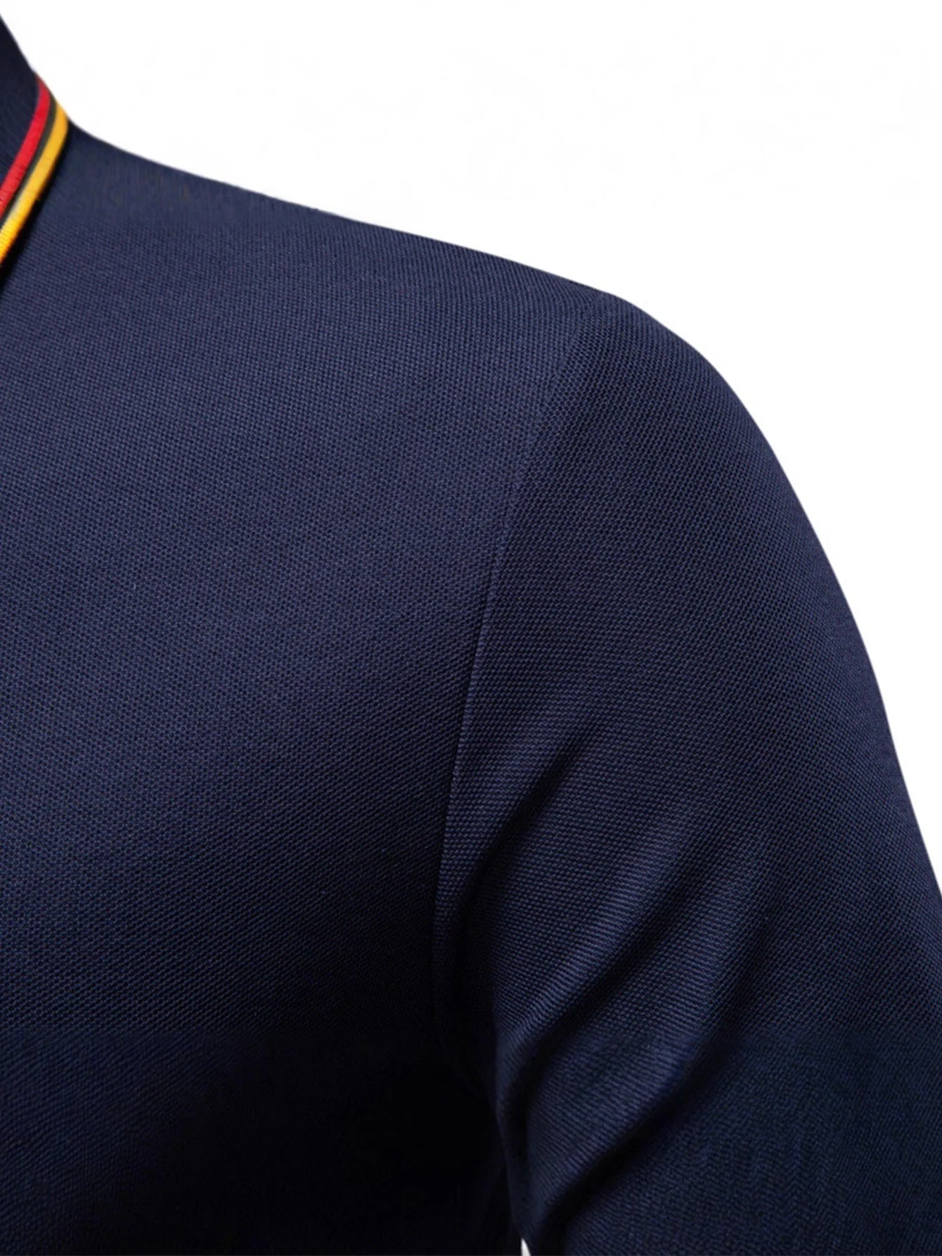 Vincent | Long Sleeved Contrast Polo Shirt - Image 11