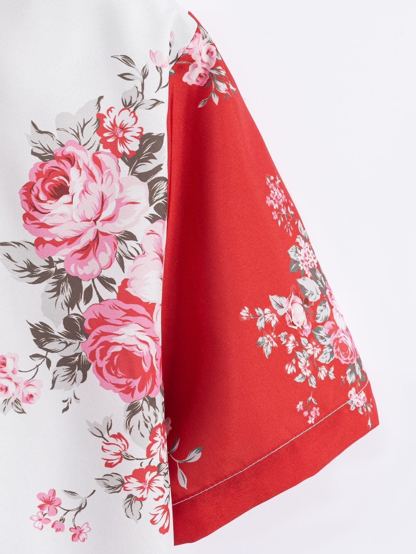 Virgil® | Two Tone Rose Print Button Up Shirt & Swim Shorts - Image 13