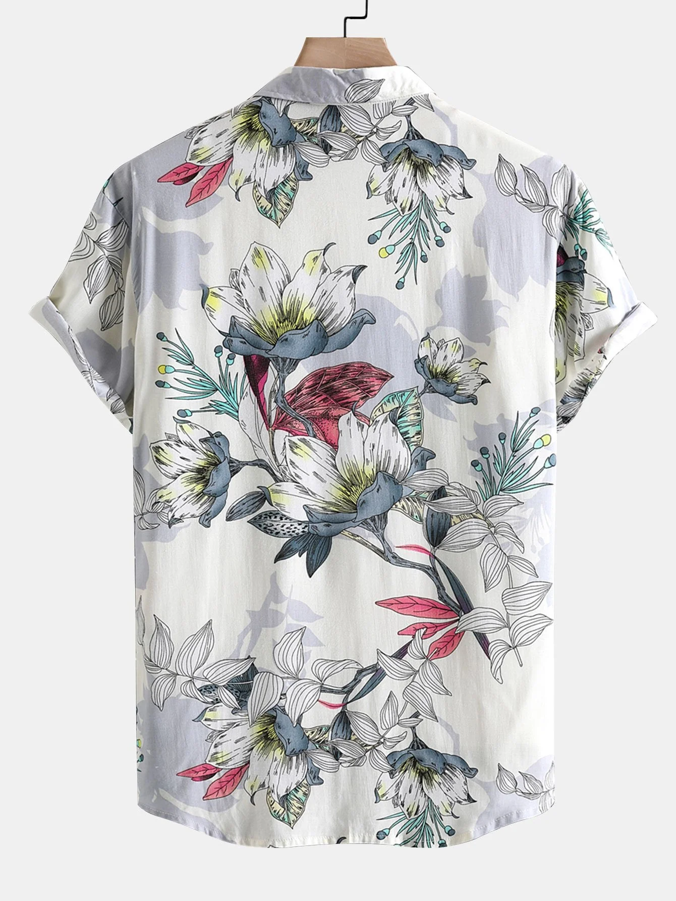 Vladimir® | Viscose Floral Print Button Up Shirt - Image 2