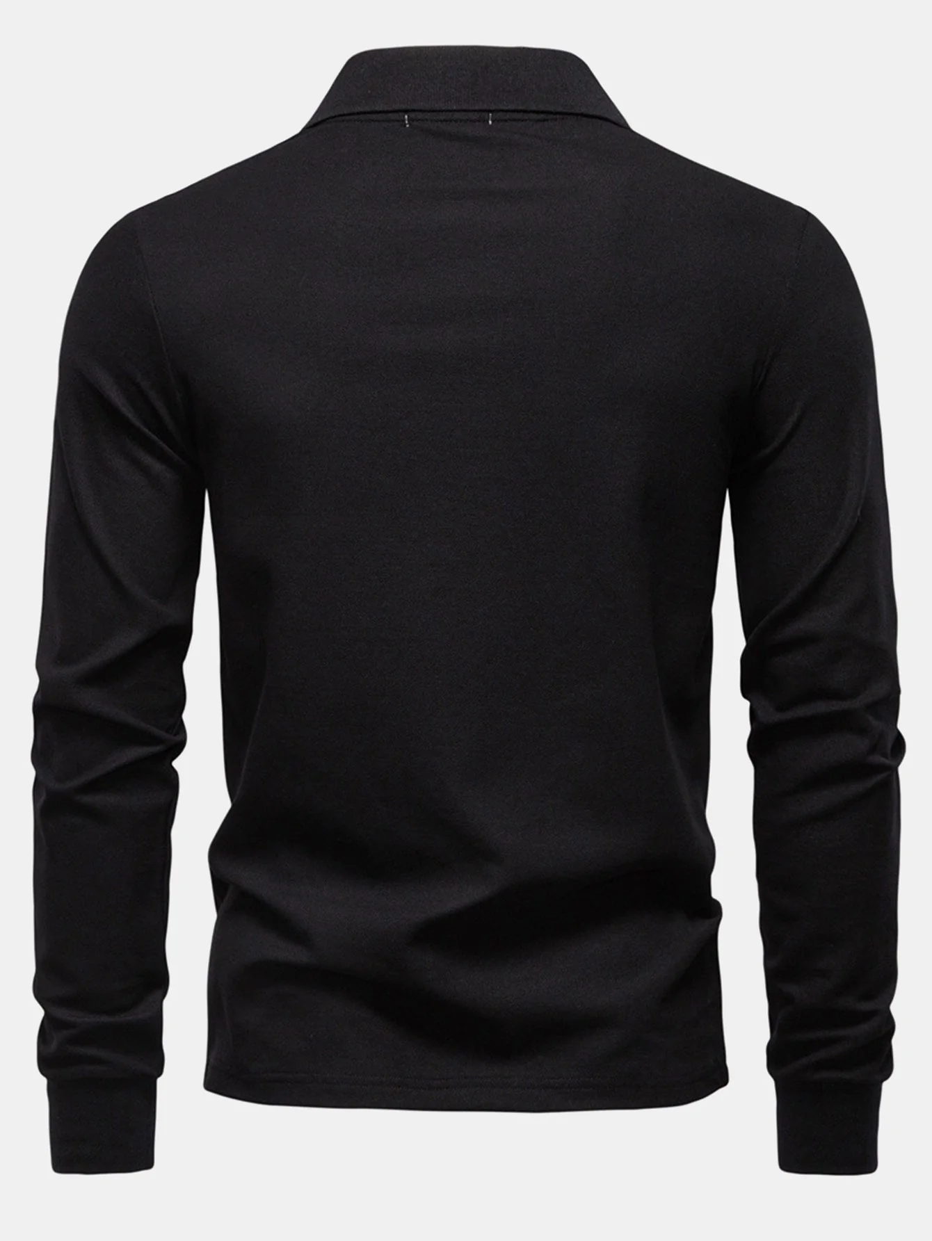 Walter | Long Sleeved Giraffe Embroidery Polo Shirt - Image 12