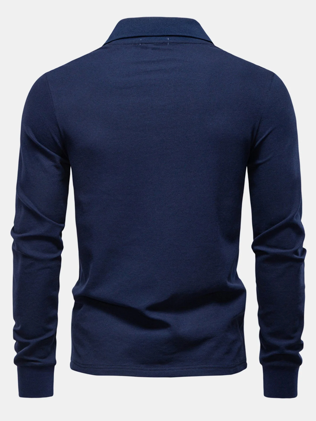 Walter | Long Sleeved Giraffe Embroidery Polo Shirt - Image 14