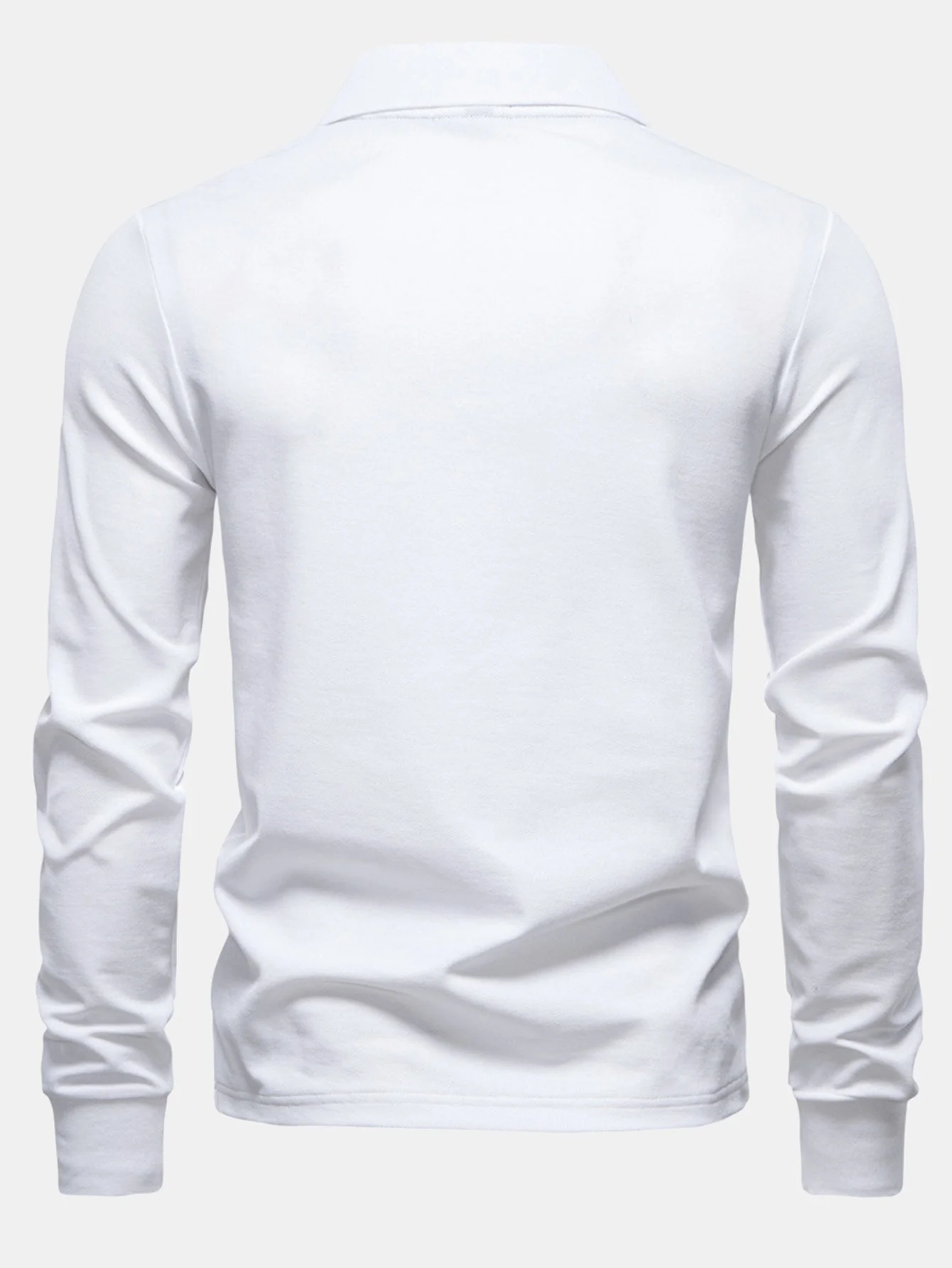 Walter | Long Sleeved Giraffe Embroidery Polo Shirt - Image 7