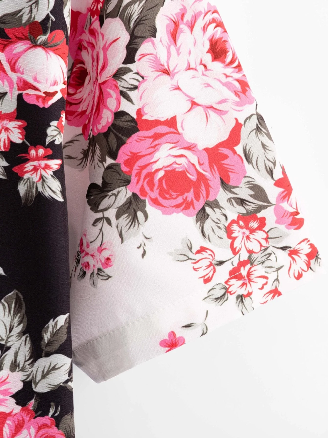 Warren® | Two Tone Rose Print Button Up Shirt - Image 7