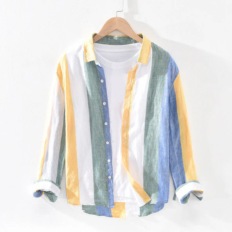 Wayne® | Lightweight Linen Shirt With Stripes - Image 2