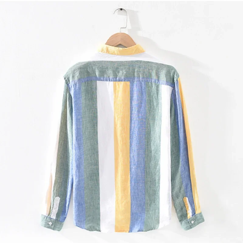 Wayne® | Lightweight Linen Shirt With Stripes - Image 3