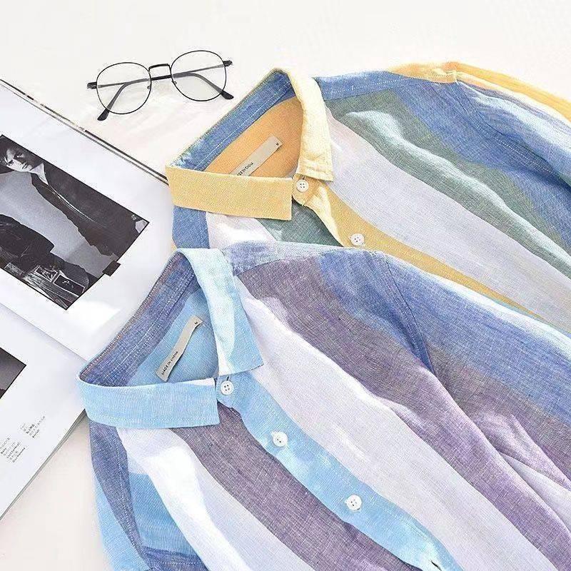 Wayne® | Lightweight Linen Shirt With Stripes - Image 6