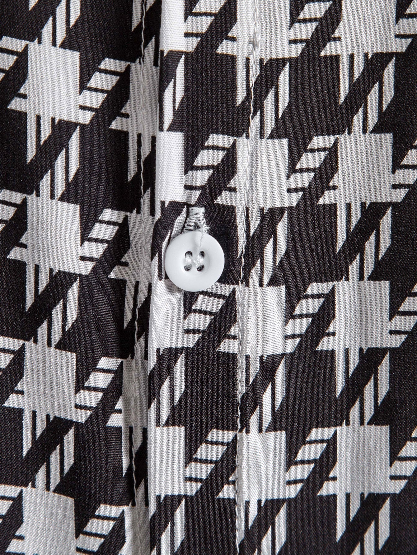 Wenceslao® | Black And White Geometric Print Shirt - Image 4