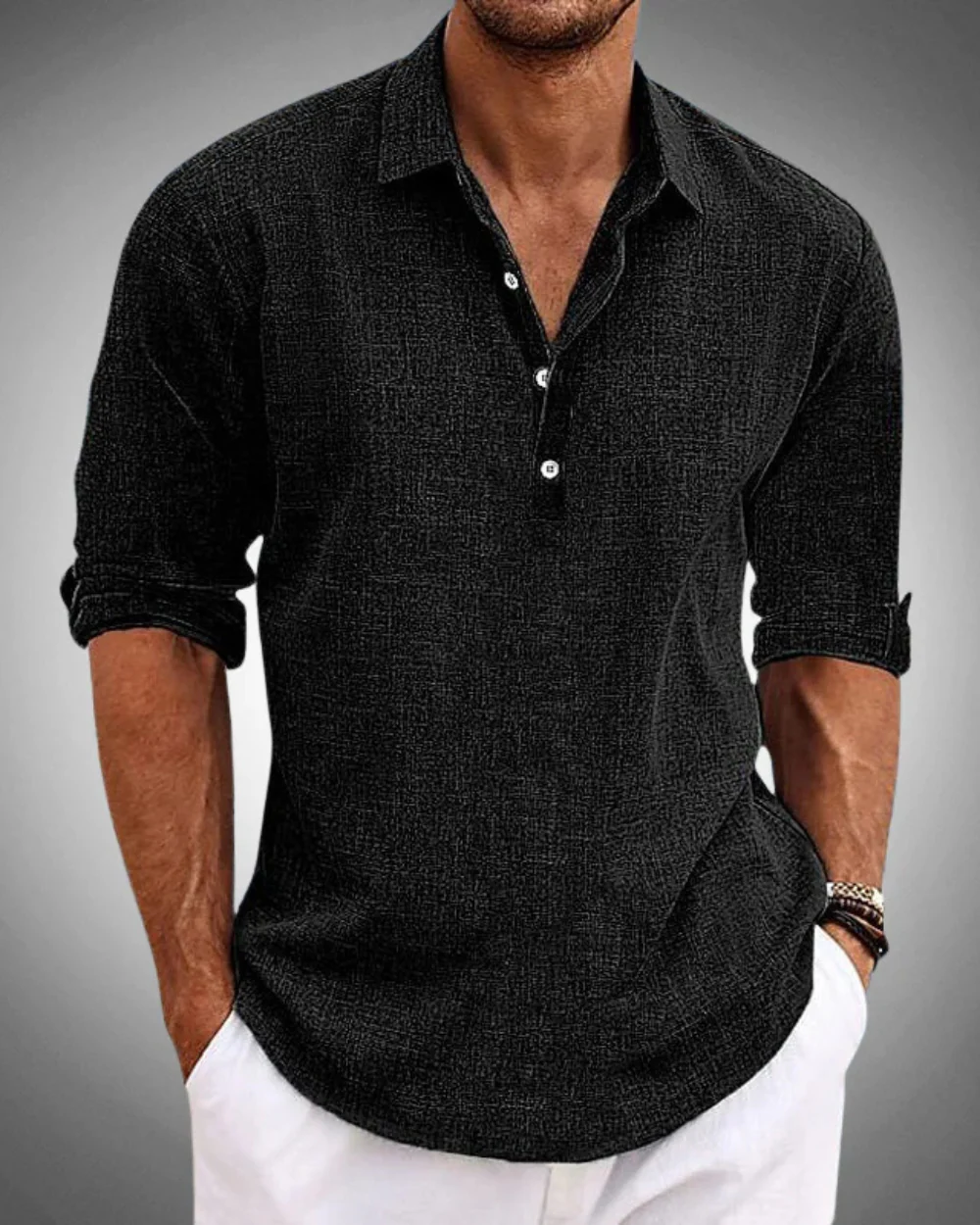 Wesley | Sabbio Classic Cotton Shirt - Image 4