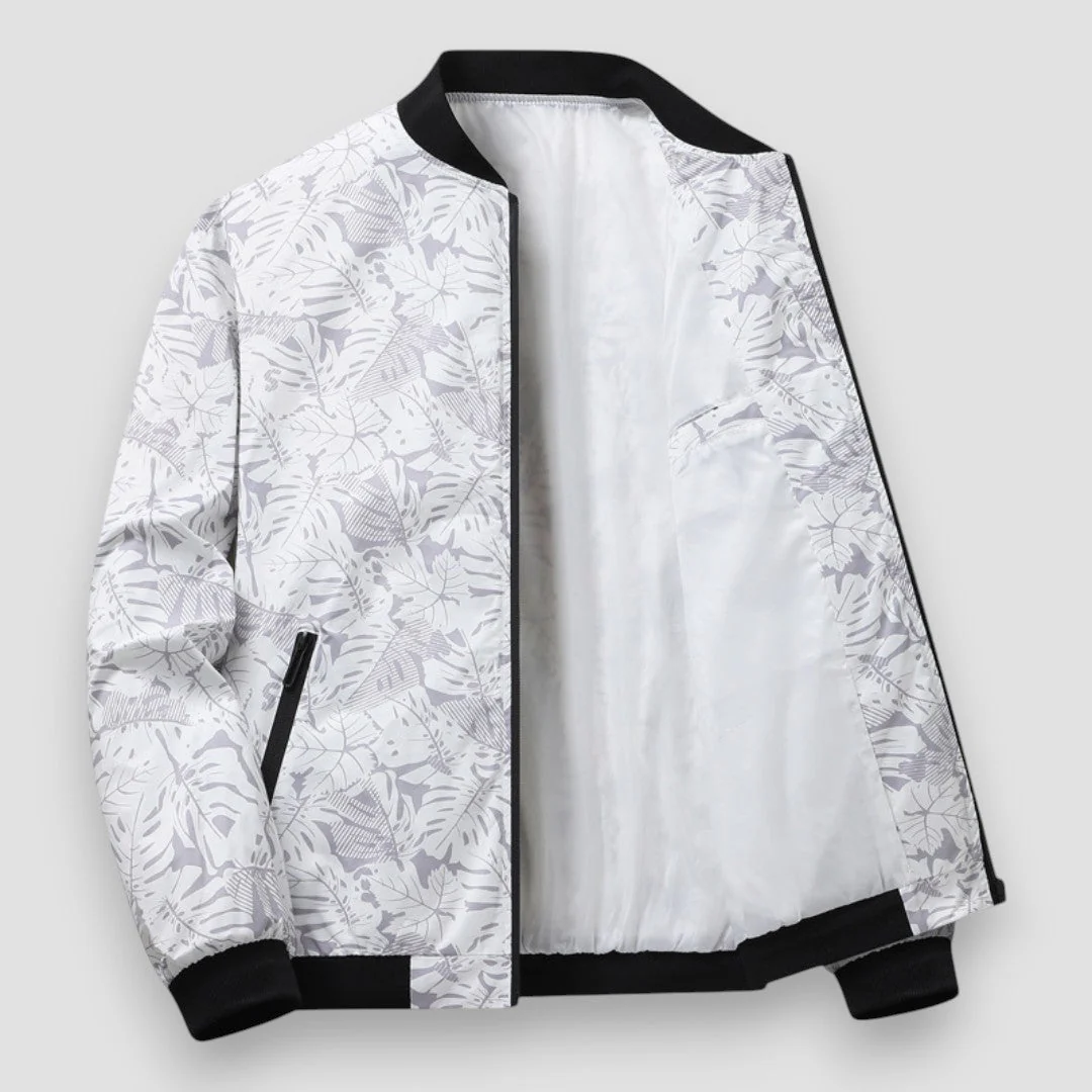 White | Stylish bomber jacket - Image 4