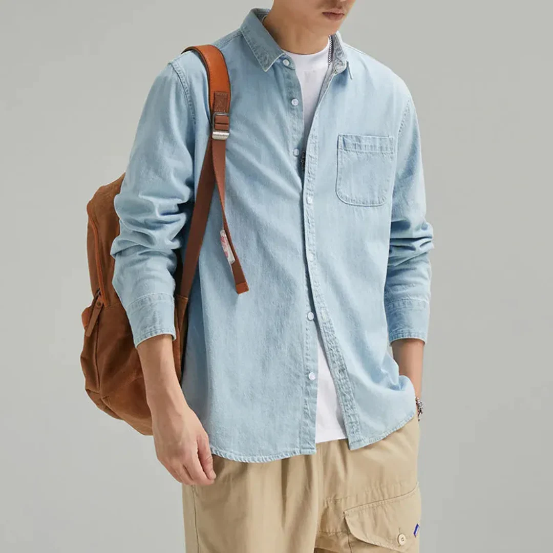 Wilfrido | Josh Classic Cotton Denim Shirt - Image 2