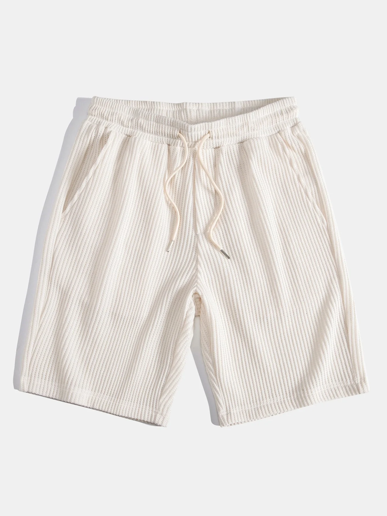 William® | Waffle Button Up Shirt & Drawstring Knitted Waffle Shorts - Image 10