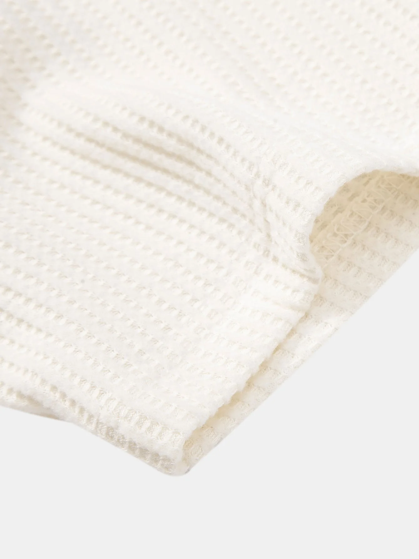 William® | Waffle Button Up Shirt & Drawstring Knitted Waffle Shorts - Image 15