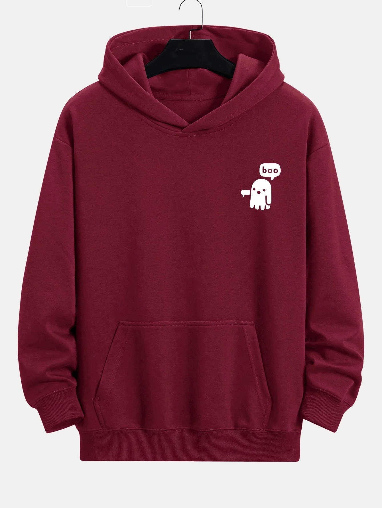 Winston | Boo Ghost Print Relax Fit Hoodie - Image 4