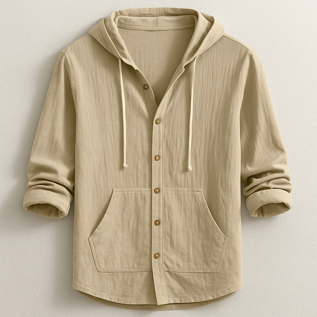 Wyatt | Oxford Hoodie Shirt - Image 2