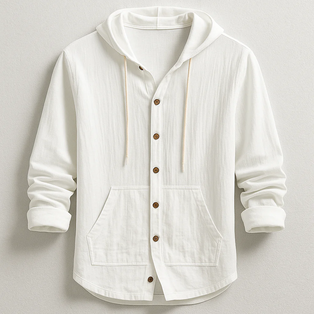 Wyatt | Oxford Hoodie Shirt - Image 5