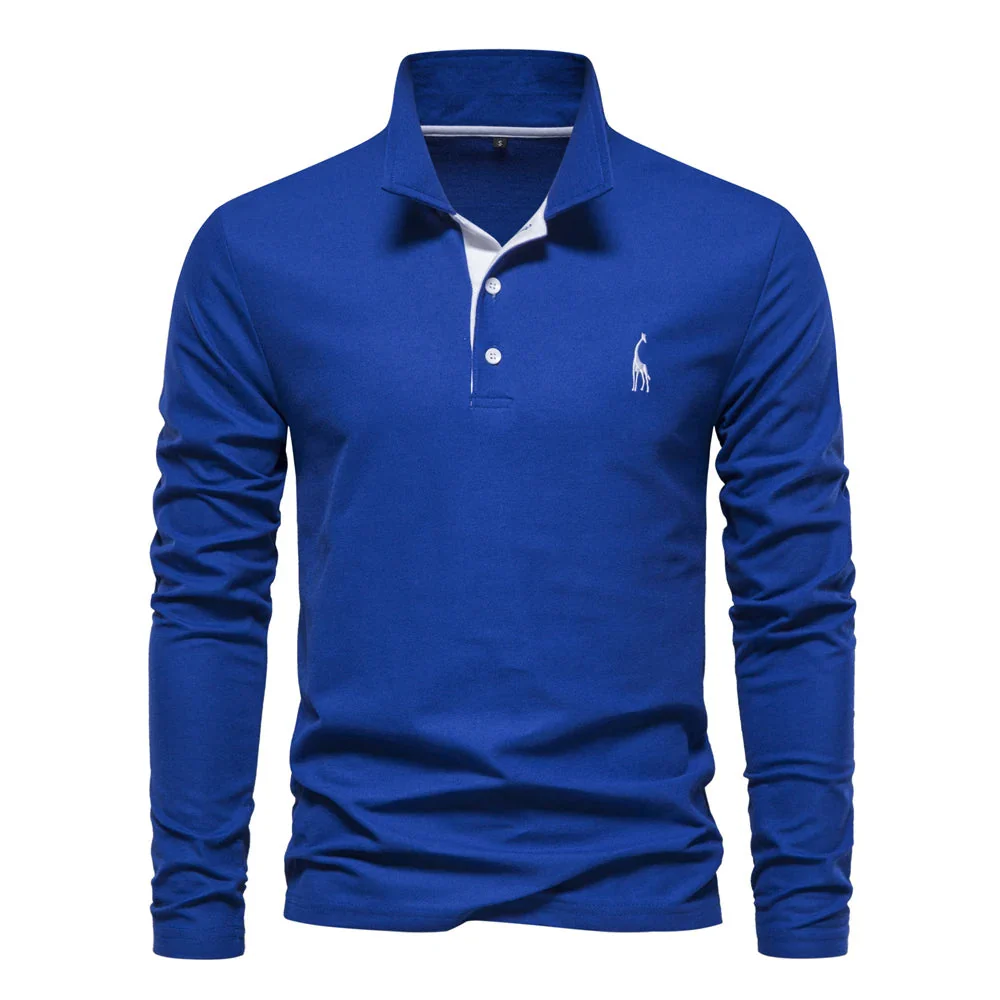 Xavier | Casual Long Sleeved Polo Shirt - Image 2