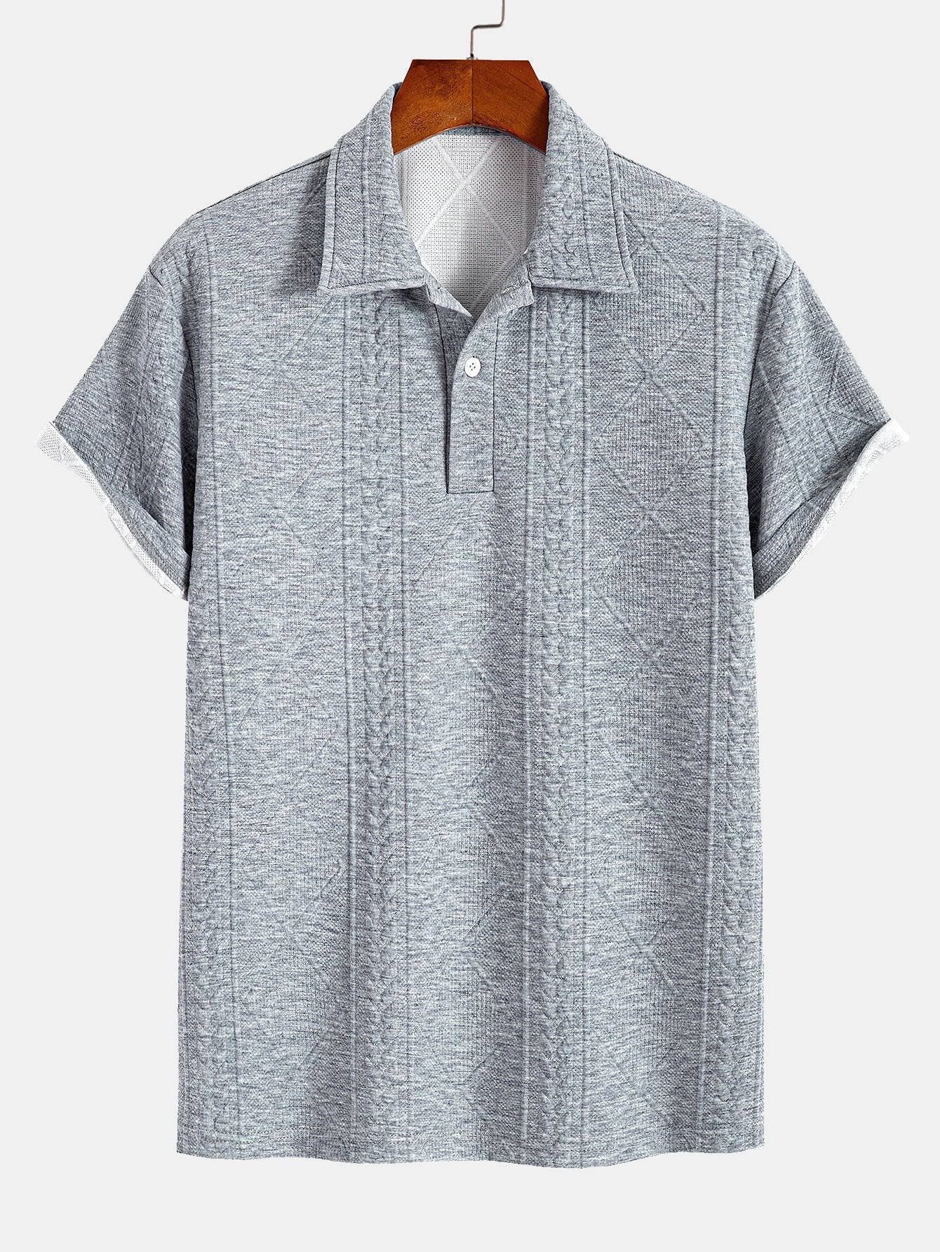 Xavier | Geometric Jacquard Polo - Image 5