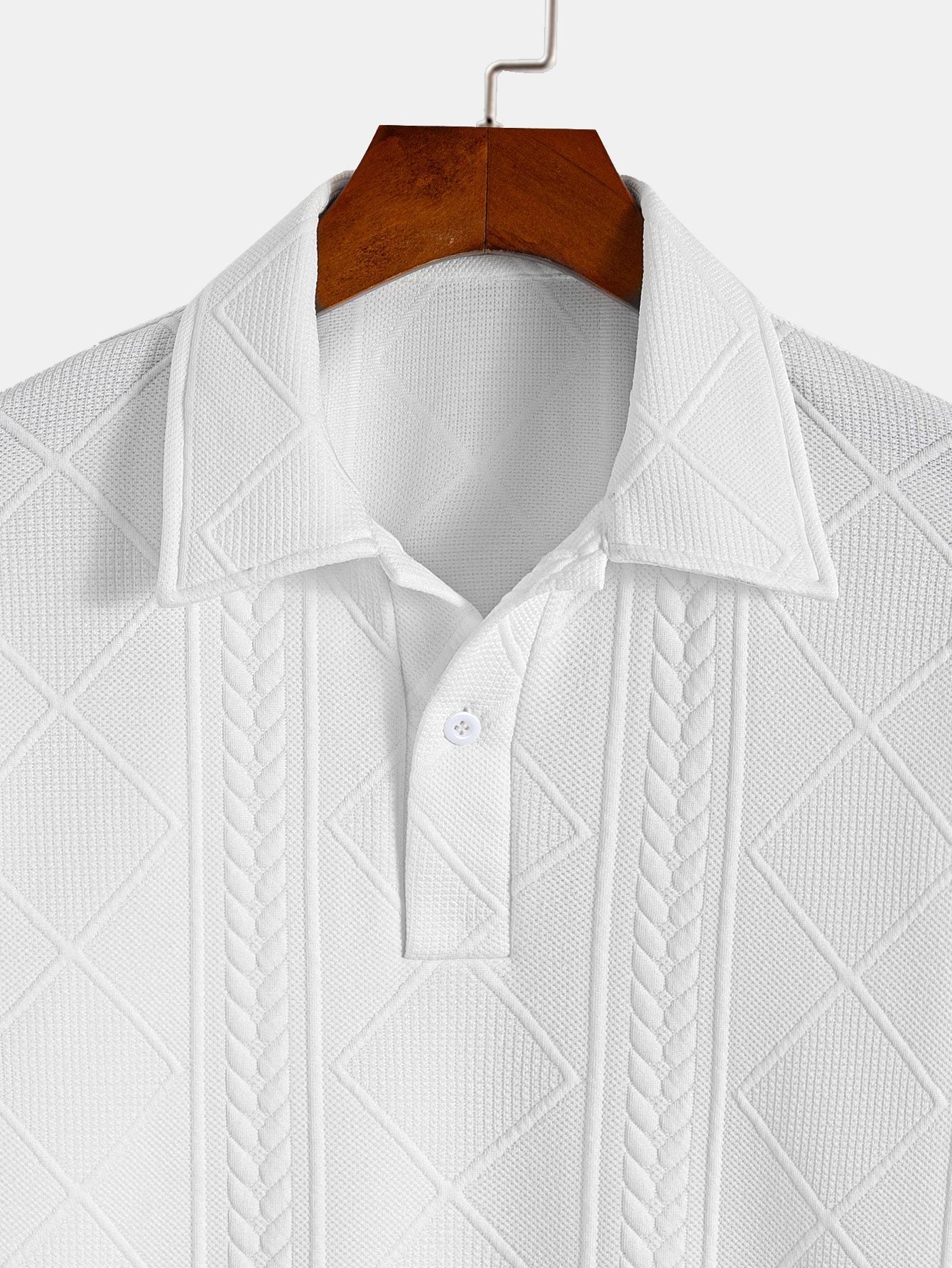 Xavier | Geometric Jacquard Polo - Image 7