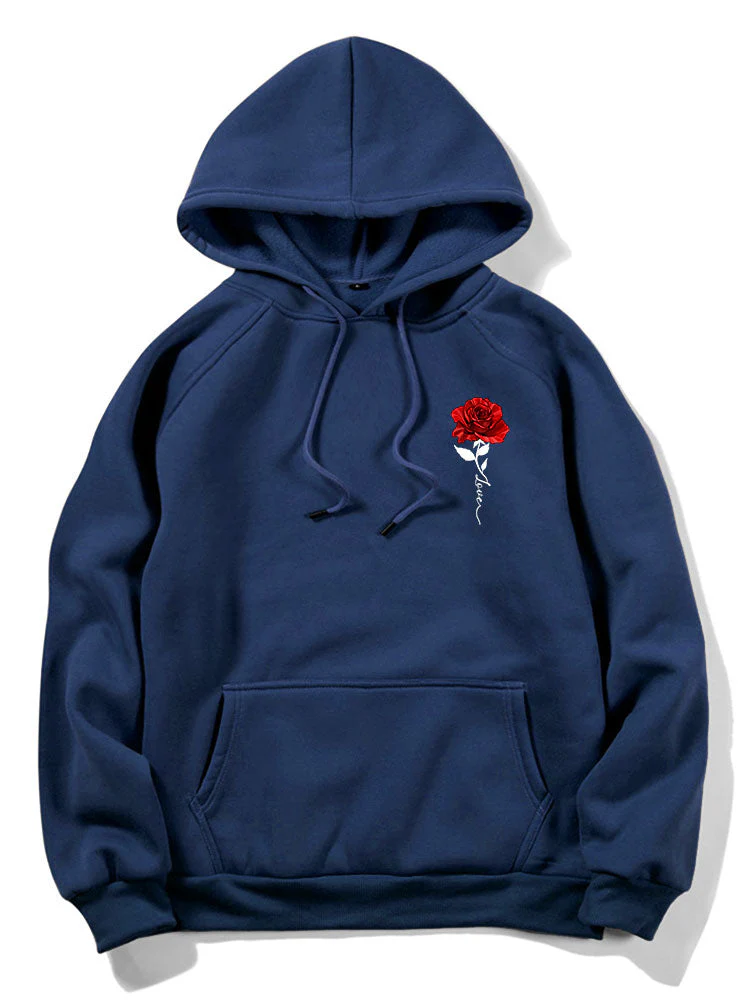 Xzavier | Rose Love Print Hoodie - Image 10