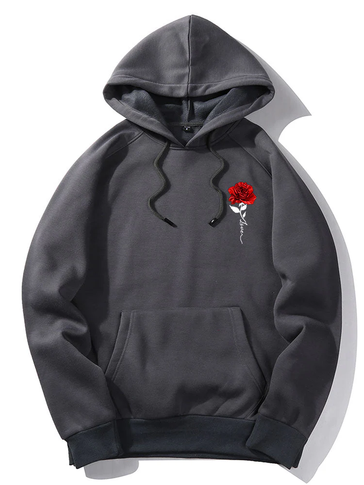 Xzavier | Rose Love Print Hoodie - Image 11