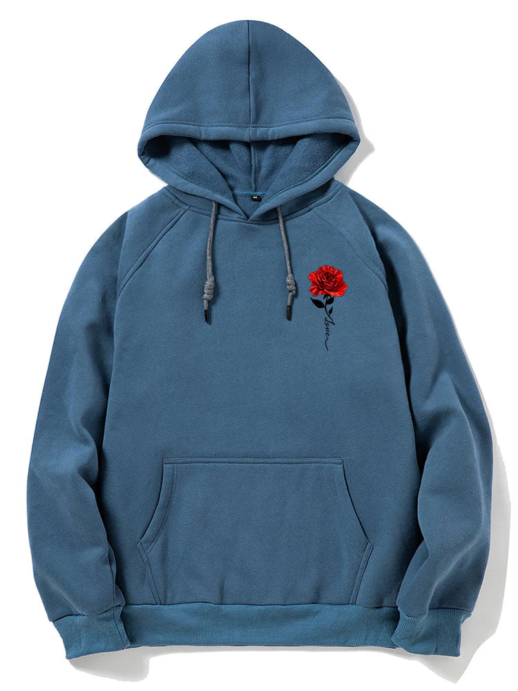 Xzavier | Rose Love Print Hoodie - Image 2