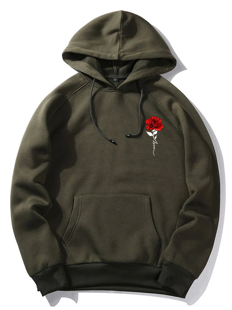 Xzavier | Rose Love Print Hoodie - Image 3