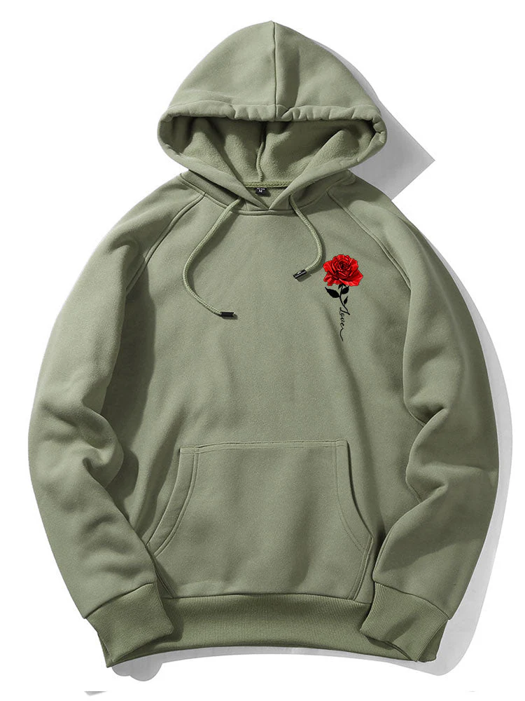 Xzavier | Rose Love Print Hoodie - Image 4